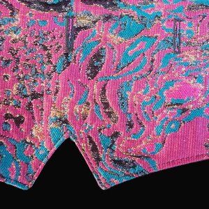 CUSTOM equestrian Shadbelly POINTS "TSUNAMI" Fuschia Gold Black sz S, M, L, XL